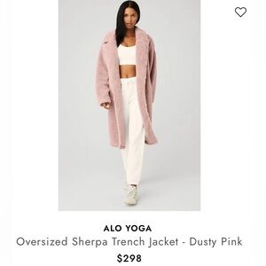 ALO Yoga Oversized Teddy Jacket in Dusty Pink